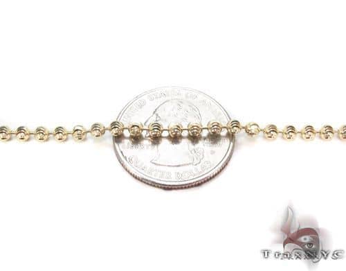 14K Gold Moon Cut Chain 26 Inches 5mm   65881