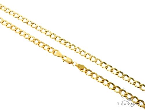 14K Yellow Gold Hollow Cuban Curb Link  20 Inches 5mm 63933