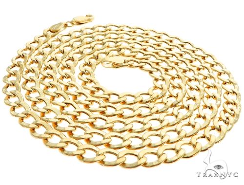 14K Yellow Gold Hollow Cuban Curb Link  20 Inches 5mm 63933