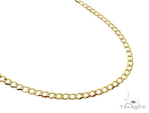 14k Yellow Gold Hollow Cuban Curb Link Chain 18 Inches 5mm   65455