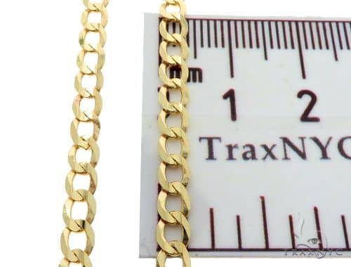 14k Yellow Gold Hollow Cuban Curb Link Chain 18 Inches 5mm   65455