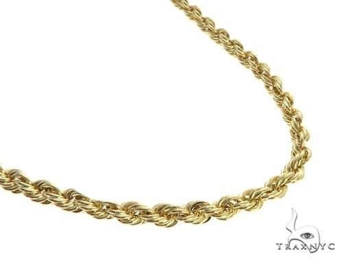 10k Yellow Gold Solid Rope Link Chain 24 Inches 4.3mm 70545