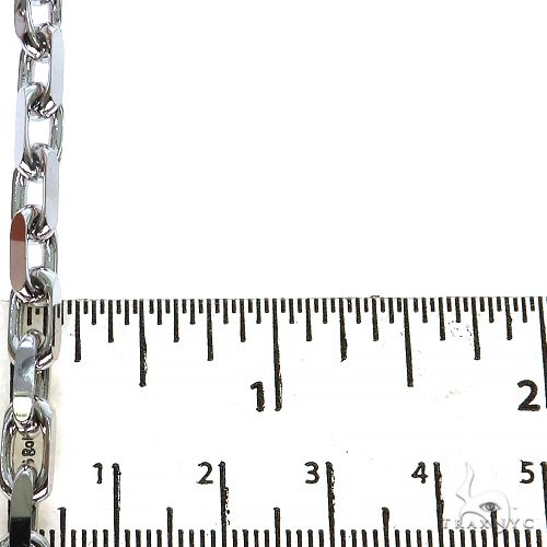 14k White Gold Solid Anchor link chain 4.8mm 22 inches   68381