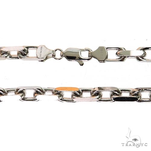 14k White Gold Solid Anchor link chain 4.8mm 22 inches   68381
