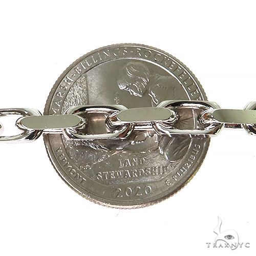 14k White Gold Solid Anchor link chain 4.8mm 22 inches   68381