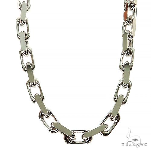 14k White Gold Solid Anchor link chain 4.8mm 22 inches   68381