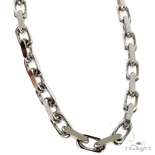 14k White Gold Solid Anchor link chain 4.8mm 22 inches   68381