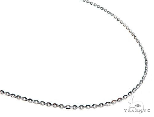 14K WG Mirror Rolo Chain 24 Inches 1mm   65591