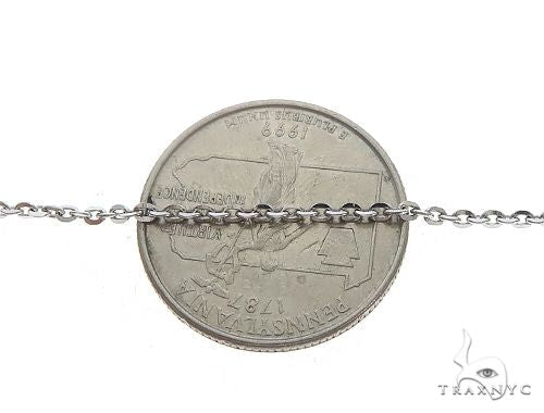 14K WG Mirror Rolo Chain 24 Inches 1mm   65591