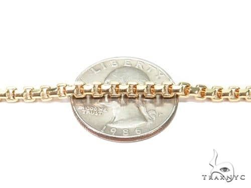 14K Gold Hollow Round Box 2.5mm 22 Inches    68112