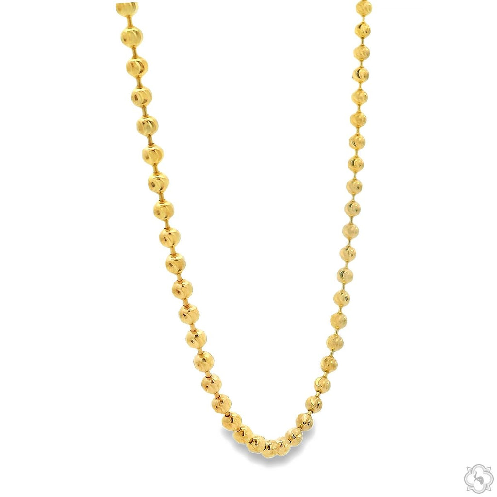 14K Gold Moon Cut Chain 22 Inches 2.9mm   64608
