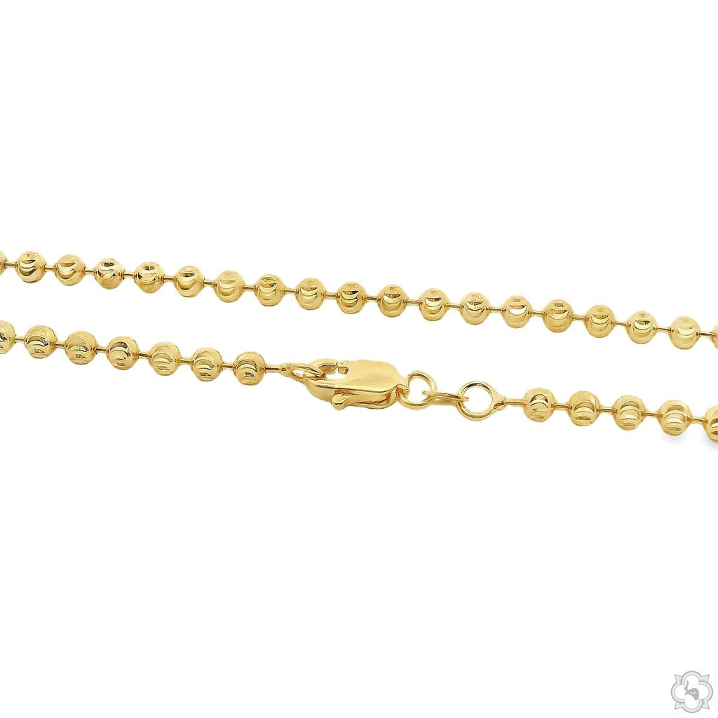 14K Gold Moon Cut Chain 22 Inches 2.9mm   64608