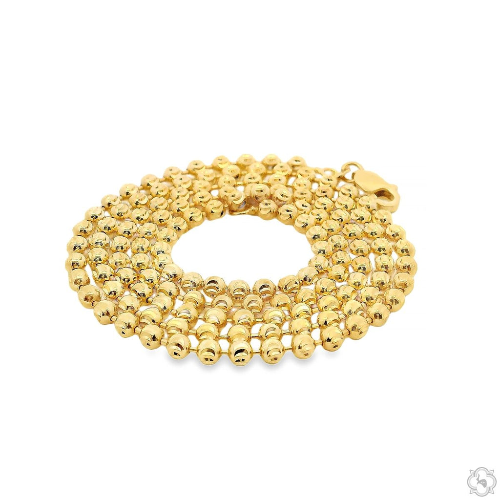 14K Gold Moon Cut Chain 22 Inches 2.9mm   64608