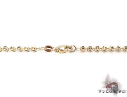 14K Gold Moon Cut Chain 24 Inches 5mm   65882