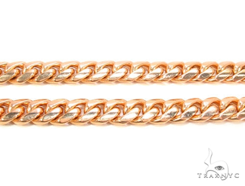 14K Rose Gold Solid Miami Cuban Link Chain 30 Inches 9mm   36150
