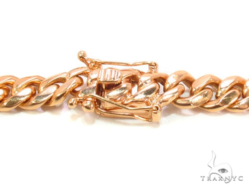 14K Rose Gold Solid Miami Cuban Link Chain 30 Inches 9mm   36150