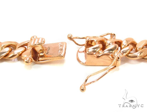 14K Rose Gold Solid Miami Cuban Link Chain 30 Inches 9mm   36150