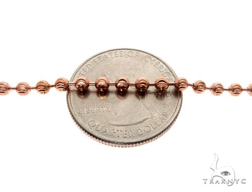 14K Rose Gold Moon Cut Chain 20 Inches 3mm   64607