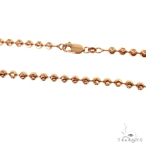 14K Rose Gold Moon Cut Chain 28 Inches 4mm   64612