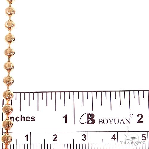 14K Rose Gold Moon Cut Chain 28 Inches 4mm   64612