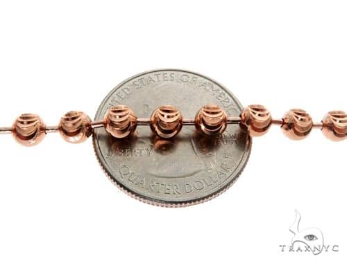 14K Rose Gold Moon Cut Chain 28 Inches 5mm   65887
