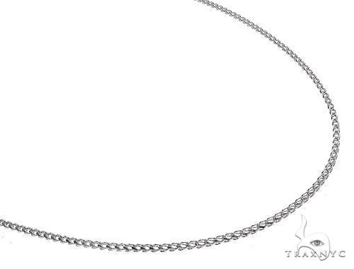 14K White Gold Solid Franco Link Chain 1.1mm 65607