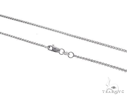 14K White Gold Solid Franco Link Chain 1.1mm 65607
