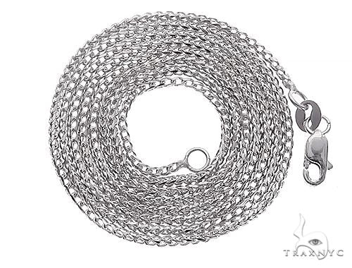 14K White Gold Solid Franco Link Chain 1.1mm 65607