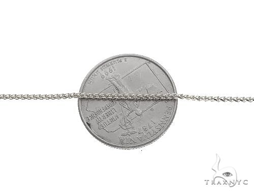 14K White Gold Solid Franco Link Chain 1.1mm 65607