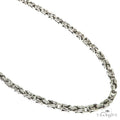 14K White Gold Byzantine Chain 28 Inches 3.8mm   67696