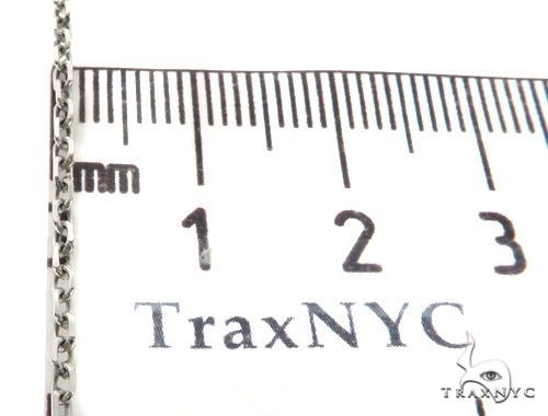 14K White Gold Solid Cable Link Chain 16 Inches 1.4mm   64399