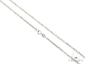 14K White Gold Cable Link Chain 22 Inches 1.4mm   64402