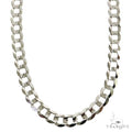 14K White Gold Solid Curb Link Chain 20 Inches 5.7mm   31646