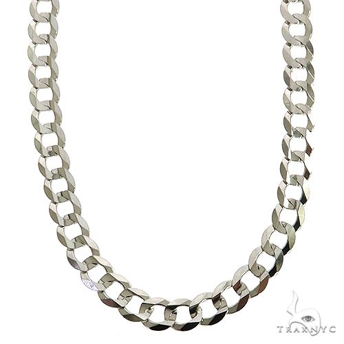 14K White Gold Solid Curb Link Chain 20 Inches 5.7mm   31646