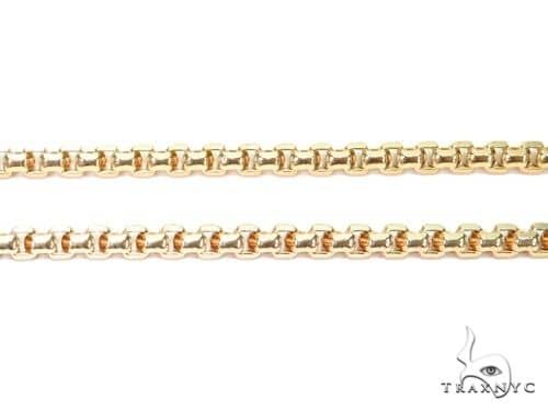 14K White Gold Hollow Round Box Link Chain 16 Inches 2.5mm   68110