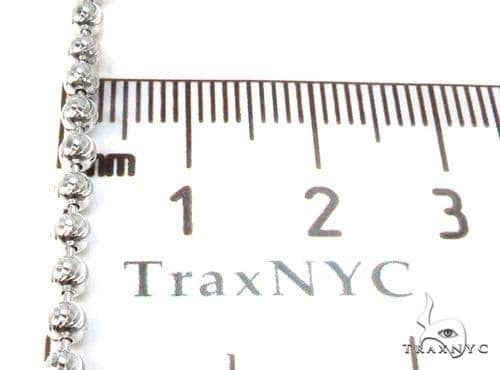 14K White Gold Moon Cut Link Chain 22 Inches 3mm   64800