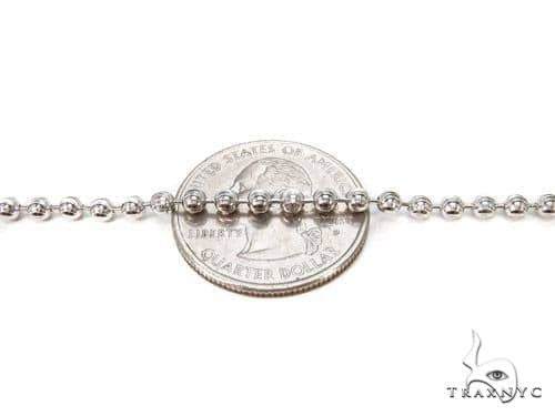 14K White Gold Moon Cut Link Chain 26 Inches 3.5mm   65893