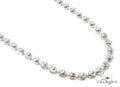 14K White Gold Moon Cut Link Chain 28 Inches 3.5mm   65894