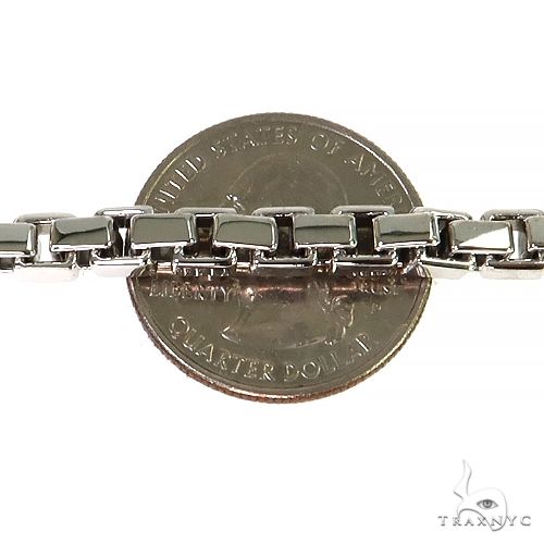 14K White Gold Solid Box Link  5.1mm  26 Inches  68168