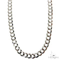 14K White Gold Solid Curb Link Chain 20 Inches 4.5mm   31652