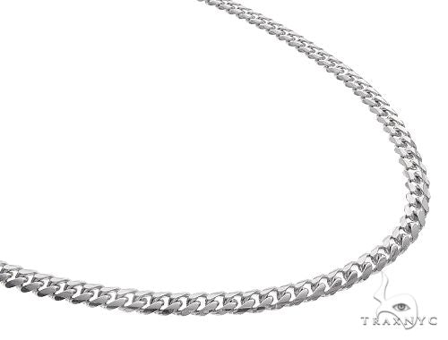 14K White Gold Solid Miami Cuban Link Chain 26 Inches 5mm 65586