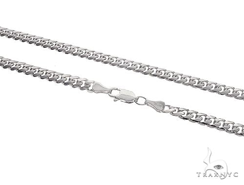 14K White Gold Solid Miami Cuban Link Chain 26 Inches 5mm 65586