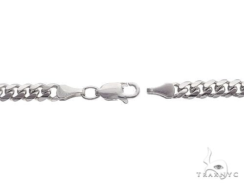 14K White Gold Solid Miami Cuban Link Chain 26 Inches 5mm 65586