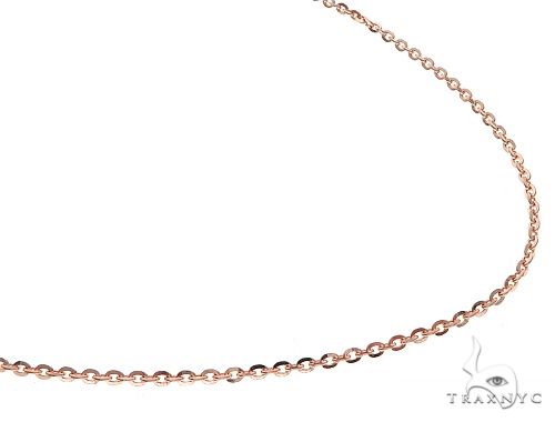 14K Rose Gold Mirror Rolo Chain 22 Inches 1mm   65593