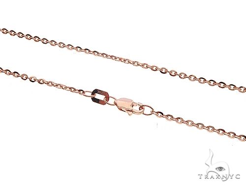 14K Rose Gold Mirror Rolo Chain 22 Inches 1mm   65593