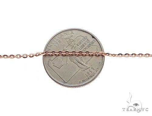 14K Rose Gold Mirror Rolo Chain 22 Inches 1mm   65593