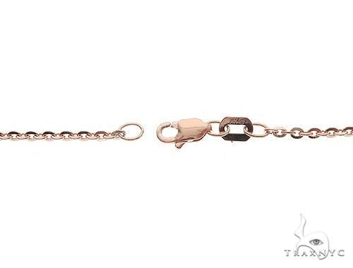 14K Rose Gold Mirror Rolo Chain 22 Inches 1mm   65593