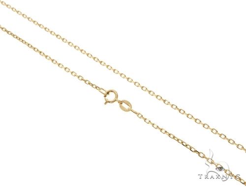 14K Yellow Gold Cable Link Chain 22 Inches 1.4mm   64397
