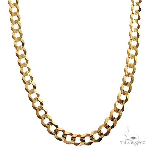 14K Yellow Gold Curb Link Chain 5.7mm 24 Inches   67053