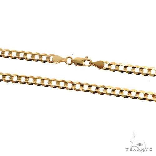 14K Yellow Gold Curb Link Chain 5.7mm 24 Inches   67053
